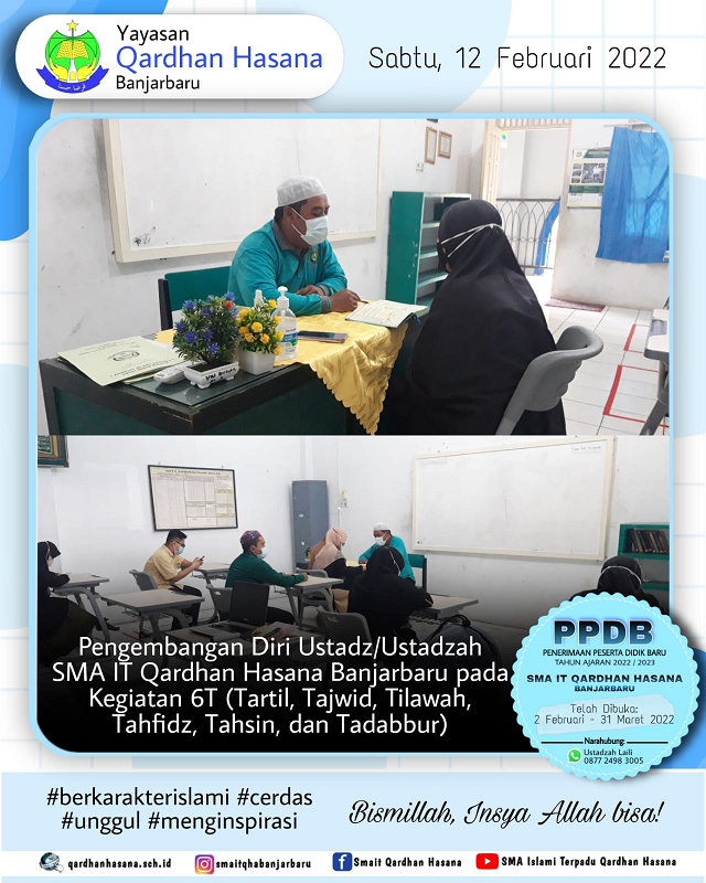 Pengembangan Diri dengan 6T (Tartil, Tajwid, Tilawah, Tahfidz, Tahsin dan Taddabur)